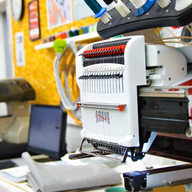 An Amaya Embroidery Machine at University of Huddersfield, where we provide bursaries for students pursuing BA/BSc Textiles Practice.