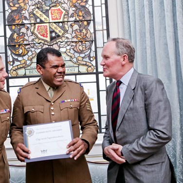 We were delighted to host the inaugural Clothworkers’ Scots Guards Community Awards at Clothworkers’ Hall in 2019, annual awards that The Company is also proud to sponsor.