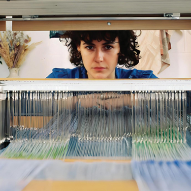 A long-term partnership with Cockpit Arts was reinforced with another grant of £66,000 (over three years) allowing a new round of award recipients to take up positions in the weaving studio at Deptford, including Lara Pain (featured here) and Sven Steinmetz in 2022.