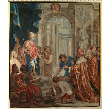 'The Restoration of the Temple Treasures by Cyrus', tapestry from the Van der Borght workshop, 1771-1775 [CLC/TN/003]